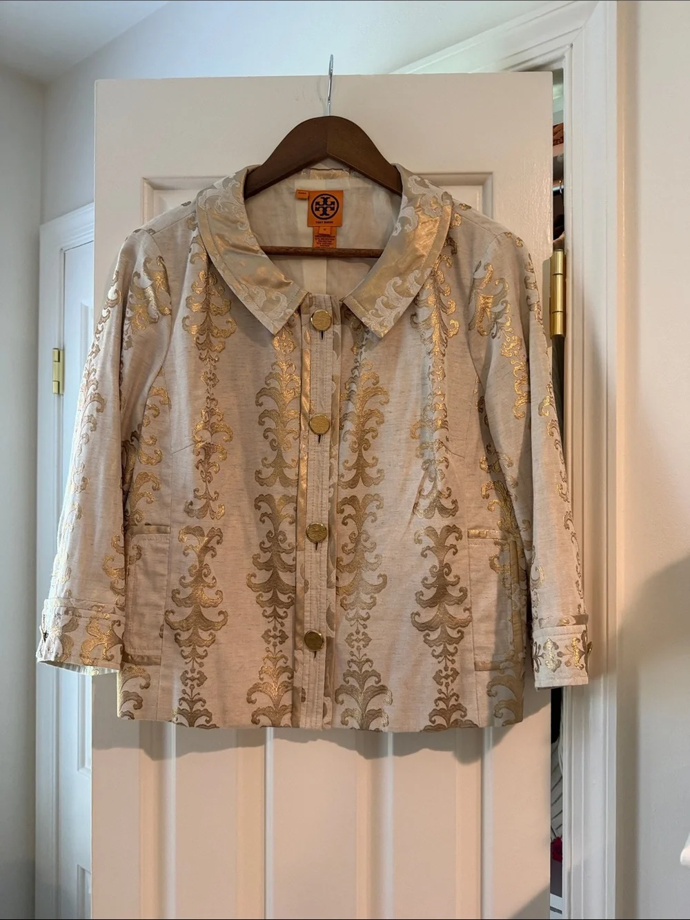 Tory Burch Vintage Gold Metallic Jacket